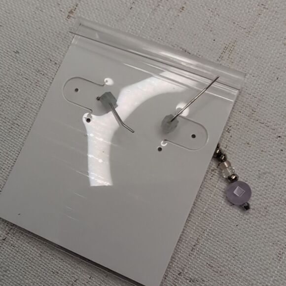 NWT Peyote Bird Earrings Sterling Silver Amethyst Faceted Polished Stone Dangle - Picture 4 of 6